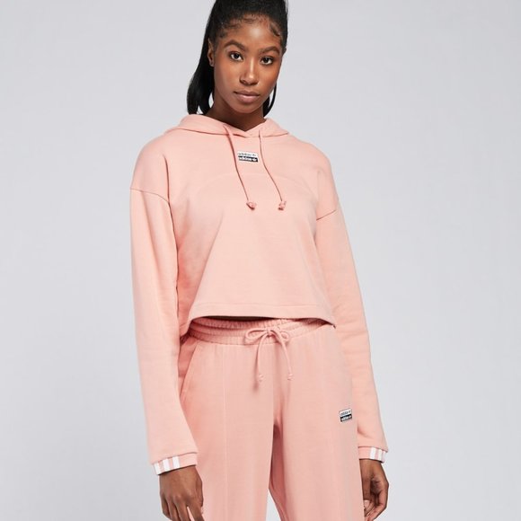 Adidas Essentials Cropped Hoodie - Picture 1 of 4